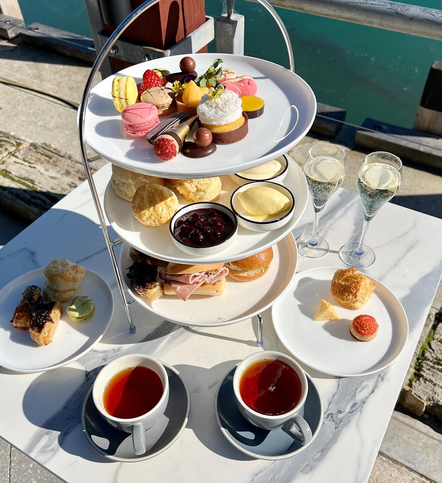 Afternoon tea by the water