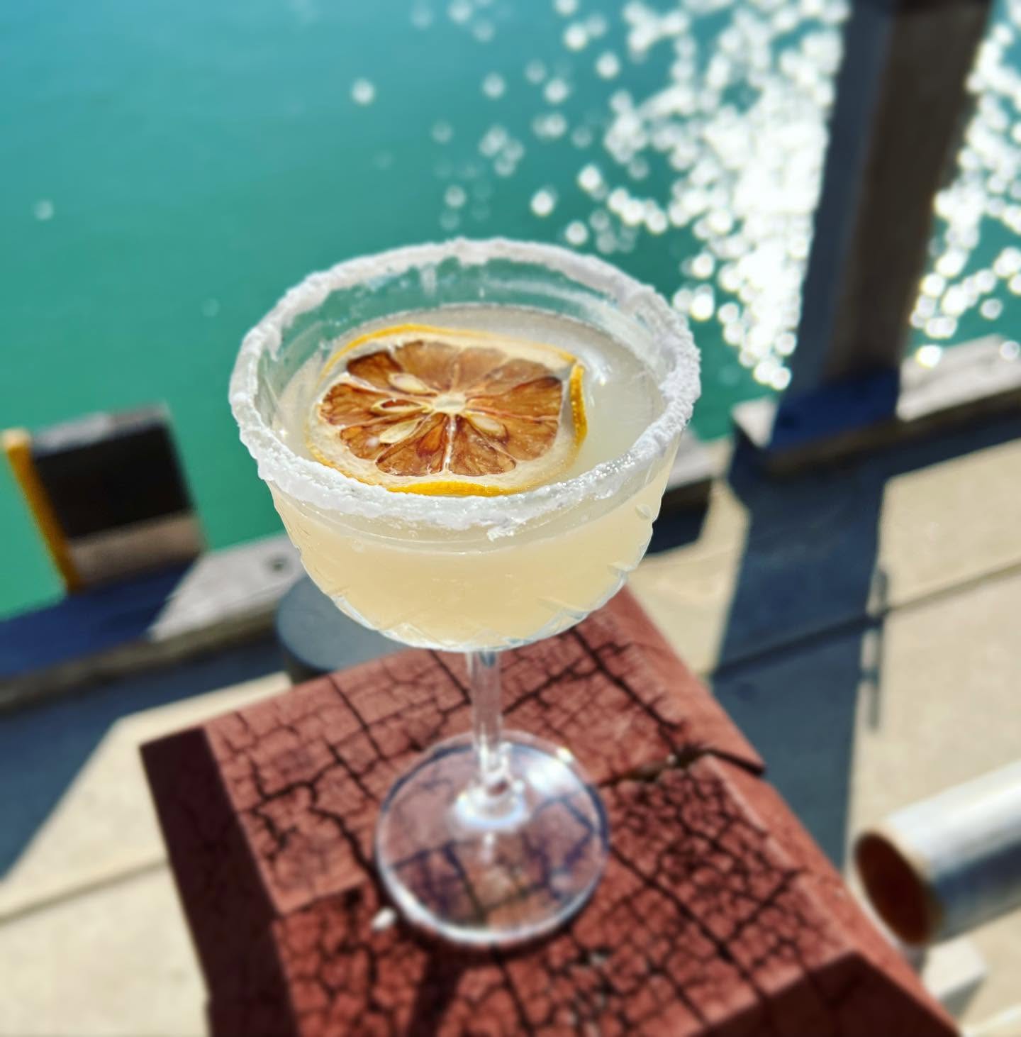 Margarita by the water
