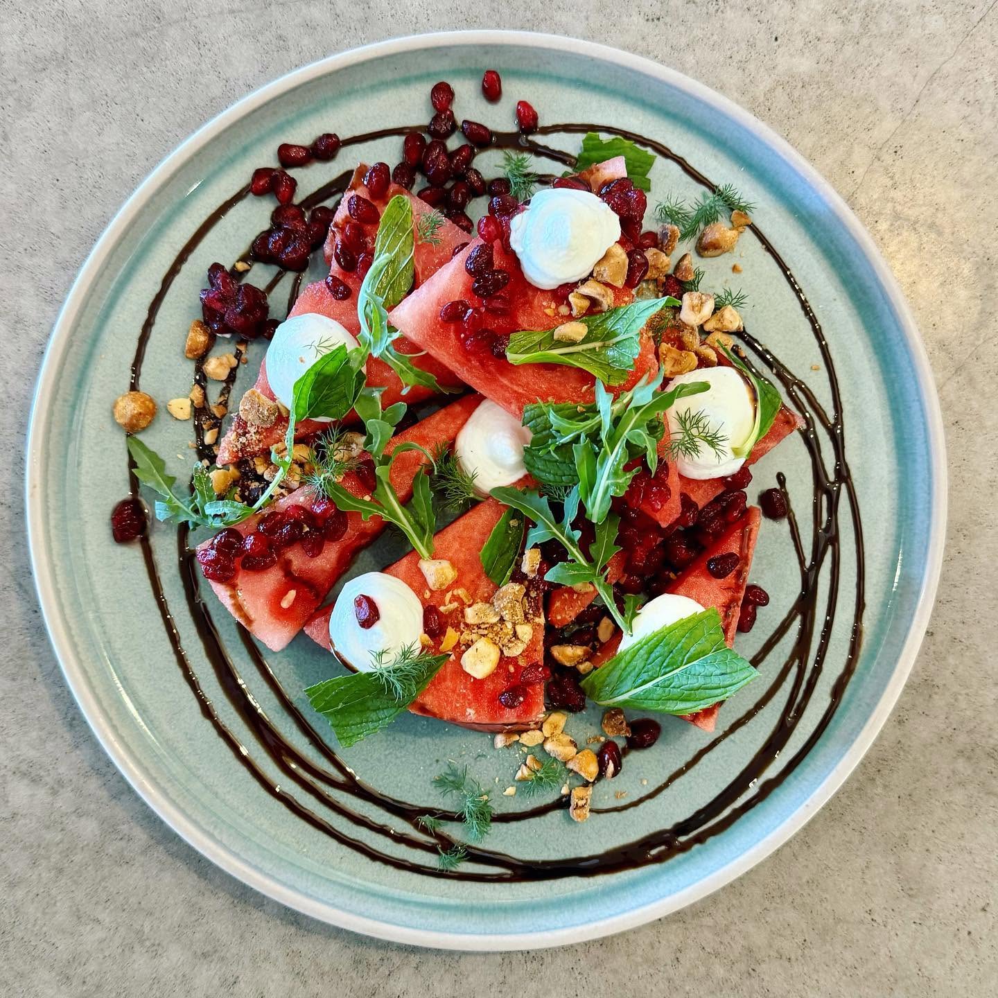 Watermelon and pomegranate salad
