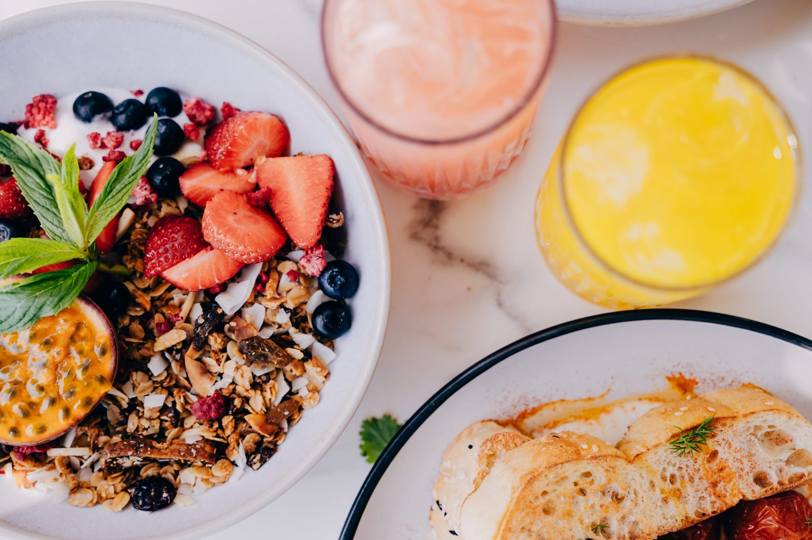 Granola bowl with fresh berries